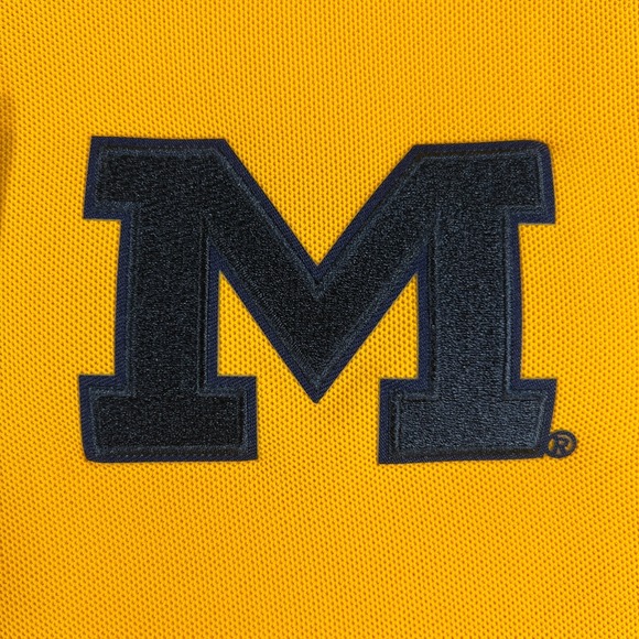 Michigan Wolverines Polo Shirt Womens Extra Large Yellow Short Sleeve New - Picture 7 of 13